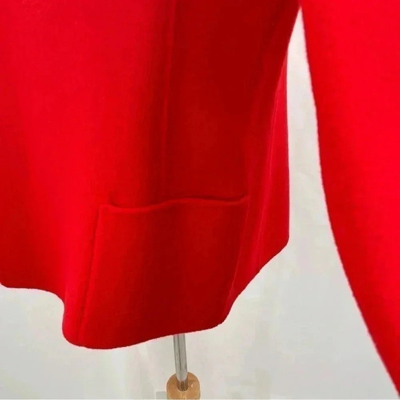 Anne Klein Women's Red Open Wool Blazer Jacket XS - Picture 8 of 15